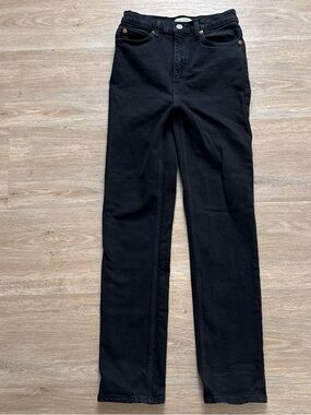 Re/Done Black Straight Leg Jeans 25